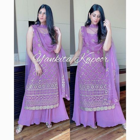 Purple Salwar Kameez, Pakistani Dresses Party, डिजाइनर कपड़े, Suit With Dupatta, Purple Suits, Indian Dresses Traditional, Pakistani Dress, Party Wear Indian Dresses, Fancy Dress Design