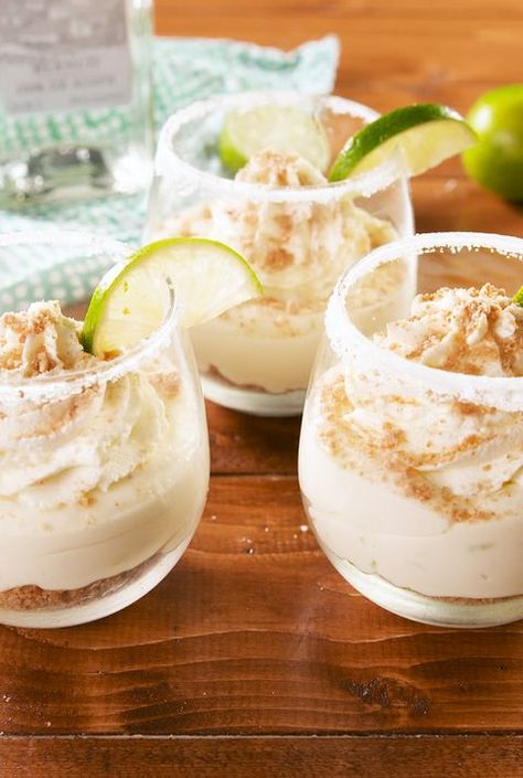 15 Easy Mexican Desserts - Best Mexican Churros, Cakes, Flans Recipes Margarita Dessert Recipes, Margarita Dessert, Margarita Cheesecake, Cheesecake Mousse Recipe, Cheesecake With Whipped Cream, Cheesecake Mousse, Mousse Dessert, Boozy Desserts, Savory Cakes