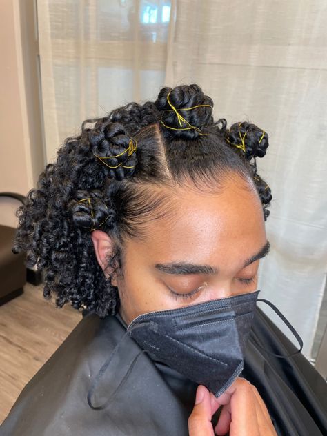 @ the.nenej Bantu Knots With Curls, Natural Hair Salon, Hair Lifestyle, Natural Hair Salons, Natural Hairstyle, Bantu Knots, Quick Braided Hairstyles, Curl Styles, Satin Pillowcase