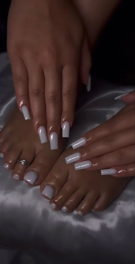 Milky Nails, Acrylic Toe Nails, White Acrylic Nails, Girly Acrylic Nails, Basic Nails, French Tip Acrylic Nails, Short Square Acrylic Nails, Exotic Nails, Unique Acrylic Nails