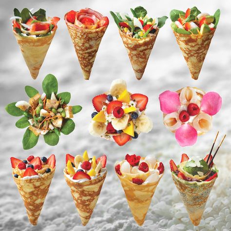 New York-based Eight Turn Crepe is bringing sweet and savory Japanese-style crepes to Katy. Japanese Crepes Aesthetic, Japanese Crepe, Crepe Design, Crepe Station, Japanese Crepes, Sweet Crepes, Crepes And Waffles, Savory Crepes, Crepe Recipes