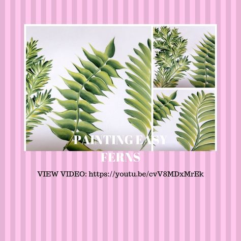 This video will show you easy ways to paint easy ferns. They make great backgrounds and filler leaves. Fake Ferns, Fern Images, Paint Easy, Painting Easy, Great Backgrounds, To Color, Acrylic Paint, Fern, Paint