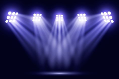 Blue bright reflector lights on stadium ... | Free Vector #Freepik #freevector #light #blue #lamp #stage Music Stage, Dj Lights, Dj Light, Lighting Background, Stage Curtains, Certificate Background, Stage Lights, Free Video Background, Blue Lamp