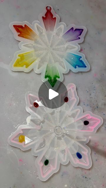 InspiredByMemms on Instagram: "Full 🌈❄️ video! These shimmer so beautifully on the christmas tree 🤩 Glitter: @glittermakesit Resin: @artnglow save $$ with code ‘INSPIRED’ #satisfying #satisfyingvideo #resinart #epoxyresin #inspiredbymemms #giftideas #resinpour #fyp #resinartist #resindemolding #artistsoninstagram #resinobsession #resinofinstagram #epoxy #resin #resina #resincrafts #rainbows #rainbowaesthetic #christmastime #christmasdecor #christmastree #christmas #resinart_daily" Christmas Resin Ideas, Epoxy Ornaments, Resin Christmas Tree, Christmas Tree Glitter, Resin Pour, Rainbow Aesthetic, December 2024, Satisfying Video, Daily Art