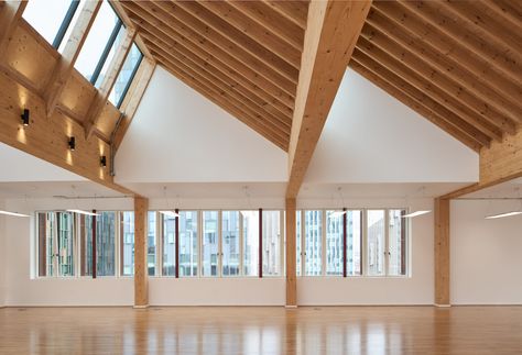 Reception Curtain, Moodboard Wellness, Mole Architects, Sawtooth Roof, Butterfly Roof, Architecture Today, Structural Insulated Panels, Timber Roof, Studios Architecture