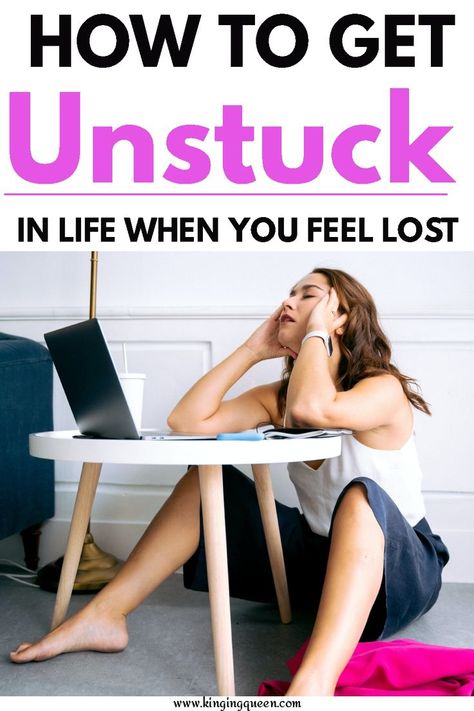 how to get unstuck in life Emotional Clutter, Life Back On Track, Get Your Life Together, When You Feel Lost, Get Unstuck, Men Tips, Personal Growth Quotes, Feel Lost, Personal Growth Plan