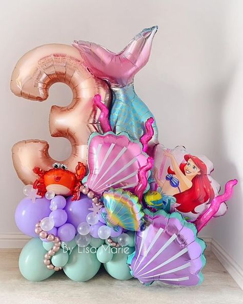 Diy Ballon, Mermaid Balloons, Mermaid Birthday Party Decorations, Mermaid Theme Birthday Party, Mermaid Theme Party, Mermaid Theme Birthday, Little Mermaid Birthday, Birthday Party Balloon, Birthday Party Celebration