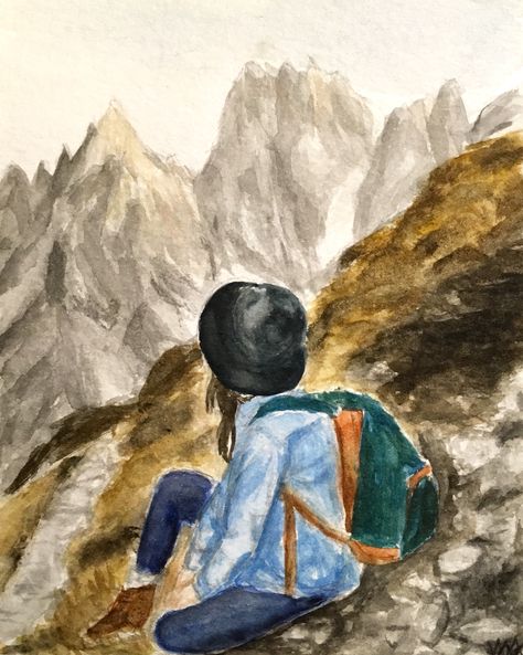 #watercolor Girly Art Illustrations, Girly Art, Climbing, Color Palette, Illustration Art, Art Inspiration, Hiking, Sketch, Queen