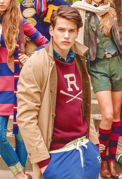 Ralph Lauren Preppy Ivy League, Preppy Family, Polo Ralph Lauren Outfits, College Outfits Men, Ralph Lauren Preppy, Preppy Mode, Preppy Boys, Ralph Lauren Rugby, Preppy Mens Fashion