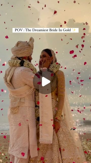 WedMeGood on Instagram: "Stepping into a Fairytale! Bride @friyana5 radiates elegance in her dreamy gold and ivory bridal lehenga, setting the tone for 2024 wedding goals. 👑✨ . . Download the free @wedmegood app to find your dream wedding team. Link in bio! . . Video via @anchor_jk . . #lehenga #bride #indianwedding #wedding #bridalfashion #brides #bridetobe #bridal #wedmegood" Ivory Bridal Lehenga, Fairytale Bride, Lehenga Bride, Ivory Bridal, 2024 Wedding, Wedding Team, Wedding Goals, Bridal Lehenga, Bridal Style