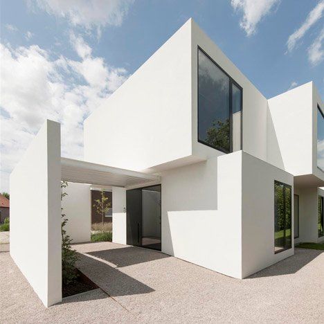 House DZ by Graux & Baeyens Architecten Cubic Architecture, Minimal Architecture, Modern Architecture House, Design Exterior, Minimalist Architecture, Residential Architecture, Architecture Project, Design Case, Home Fashion