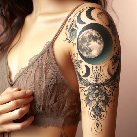 11 Enchanting Hand Tattoos Ideas to Spark Inspiration | Pocoko Hand Tattoos Ideas, Witch Tattoo, Moon Tattoo Designs, Thigh Tattoos Women, Modern Tattoos, Tattoo Designs And Meanings, Best Tattoo Designs, Sleeve Tattoos For Women, Art Tattoos