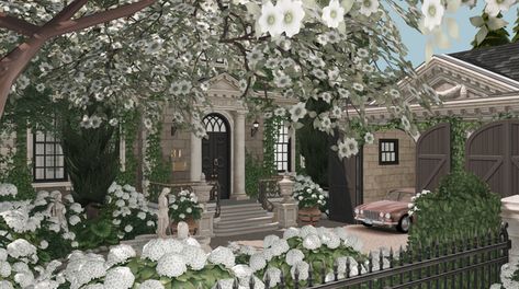 the verdant estate - lot download + cc links | simsjii Sims 4 Estate Build, Old Money House The Sims 4, Sims 4 Lot Download Patreon, Sims4 House Cc Download, Sims 4 Cc Lots Houses Patreon, Sims 4 Wealthy Cc, The Sims 4 Luxury Cc, Sims 4 Trees Cc, Sims 4 Wedding Venue Cc