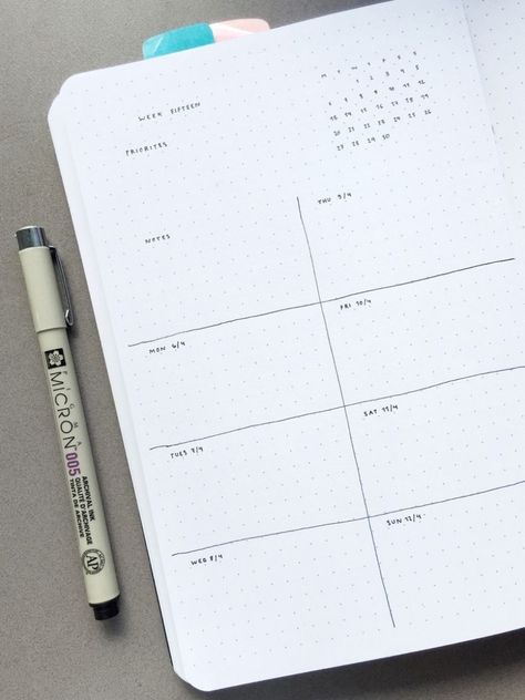 Minimal Planner Layout, Bullet Journal Weekly Spread One Page, Bujo Minimalist Weekly, One Page Weekly Bullet Journal Layout, Bujo Weekly Spread One Page, Minimal Journal Ideas, Bujo Weekly Spread Minimalist, Bullet Journal Weekly Spread Minimalist, Bullet Journal Calendar Layout