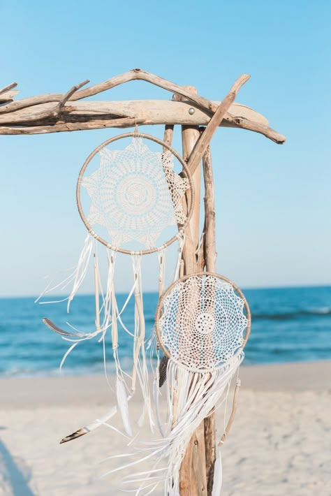 Beach Wedding Decorations Reception, Romantic Beach Wedding, Sea Wedding, Boho Beach Wedding, Handmade Dreamcatcher, Romantic Beach, Beachy Boho, Beach Wedding Decorations, Wedding Boho