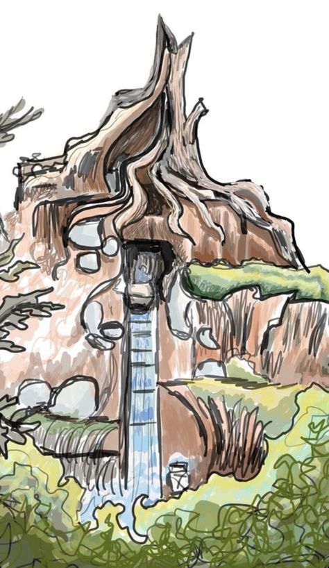 Splash Mountain Wallpaper, Splash Mountain Drawing, Disneyland Watercolor, Disneyland Drawings, Disneyland Splash Mountain, Disney World Art, Basement Art, Disneyland Art, Playroom Inspiration