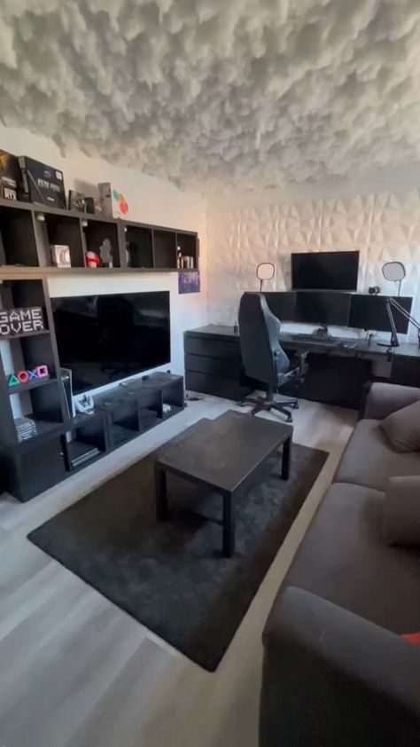 Games Room Inspiration, Gaming Aesthetic, Small Game Rooms, Gaming Room Decor, Home Studio Setup, Gamer Room Decor, Video Game Room Design, Zen Space, Bedroom Setup