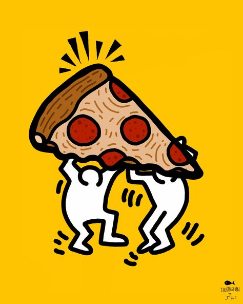 Pop Art Pizza, Pizza Art Illustration, Pizza Project, Pizza Pops, Pizzeria Design, Pizza Cartoon, Pizza Pattern, Pizza Base, Pizza Art