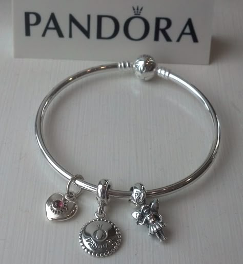 #1327  Sterling Pandora Bangle Bracelet with 3 Charms & $35 Gift Certificate  VALUED at $225 Pandora Bangle Bracelet Ideas, Pandora Bangle Bracelet, Pandora Bangle, Diamonds In The Sky, Bracelet Ideas, Gift Certificate, Cute Jewelry, Long Nails, Luxury Jewelry