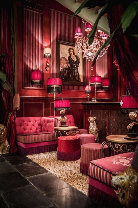 Maximalist Interior, בר מצווה, Maximalist Decor, Red Rooms, Eclectic Interior, A Living Room, Restaurant Interior, Dream House Decor, My New Room