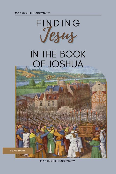 Throughout the Book of Joshua, we see the promised Messiah revealed to us in many different ways. Interestingly, the name "Joshua" means the Lord saves and corresponds with the New Testament name "Jesus." There are many similarities between Joshua and Jesus which point us to Christ and illuminate God's plan of salvation. #findingjesusintheoldtestament Joshua Bible, Joshua 5, Book Of Joshua, Camp Songs, Plan Of Salvation, Bible Study Printables, The Messiah, Finding Jesus, The New Testament