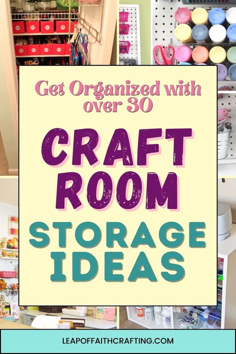 Need some help organizing craft supplies? Check out 30 ideas from some amazing craft bloggers from makeovers to craft room storage ideas. Craft Cupboard Storage Ideas, Organization Ideas For The Craft Room, Stamp N Storage Craft Rooms, Craft Room Wall Storage Ideas, Cheap Craft Room Storage Ideas, Sticker Storage Ideas Organizing, Craft Room Storage Ideas, Craft Storage Ideas For Small Spaces, Organizing Craft Supplies