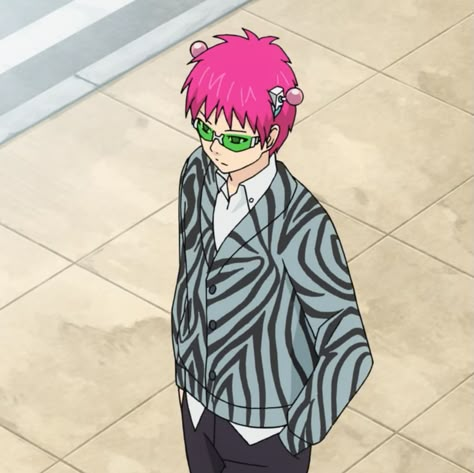 Saiki K Outfits, Saiki K Characters, K Characters, Zebra Cardigan, K Outfits, Saki K, Kusuo Saiki, Psi Nan, Disastrous Life Of Saiki K