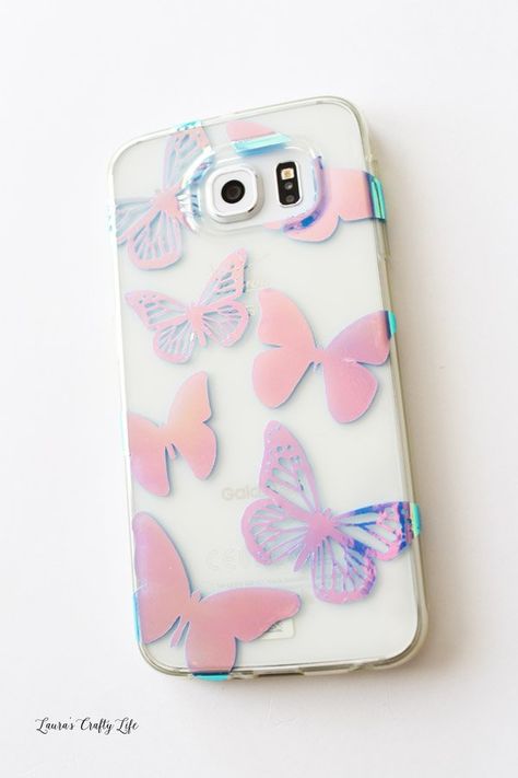 Custom Holographic Phone Case with Cricut Cricut Cell Phone Case Design, Diy Phone Case Cricut, Holographic Cricut Projects, Vinyl Phone Case Ideas, Phone Case Cricut Vinyl Decals, Phone Case Vinyl Ideas, Cricut Iphone Case Vinyl Decals, Aesthetic Cricut Projects, Cricut Iphone Case