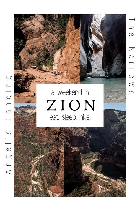 2 Days in Zion National Park | Our Weekend in Zion Itinerary Zion Itinerary, Zion National Park Camping, Kolob Canyon, Hiking The Narrows, Riverside Walk, The Narrows, Zion Canyon, Angels Landing, Weekend Itinerary