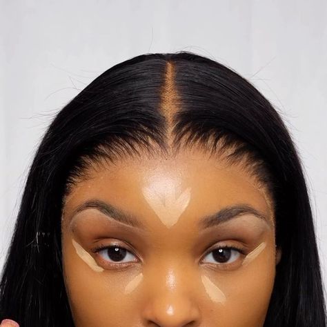 Concealer Placement Round Face, Concealer Placement, Kosas Concealer, Facelift Makeup, Contour Tricks, Melanin Makeup, 2010s Aesthetic, Contour Tutorial, Natural Face Lift