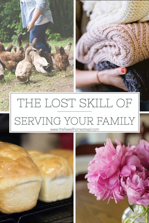 Do you know the lost skill of serving your family? Our grandmothers served our families endlessly, and maybe it's time for us to do the same. #homemaking #homesteading #motherhood Slow Living Motherhood Aesthetic, Stay At Home Wife Aesthetic, Crunchy Mom Aesthetic, Beginner Homesteading, Homesteading Inspiration, Homesteading For Beginners, Homestead Lifestyle, Homesteading Life, Happy Homemaking