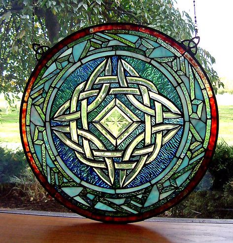 via Creative Irish Gifts.com                                                                                                                                                                                 More                                                                                                                                                                                 More Celtic Stained Glass, L'art Du Vitrail, Mosaic Stained, زجاج ملون, Stained Glass Crafts, Celtic Symbols, Art Stained, Stained Glass Designs, Celtic Art