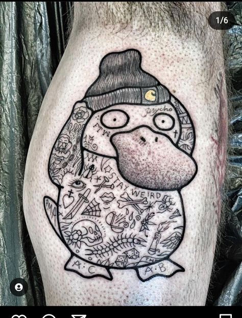 Tattoo With Tattoos, Studio Tattoo, Drawing Ideas List, Pokemon Tattoo, Tattoo Collection, Back Tattoos For Guys, Old Tattoos, Classic Tattoo, Funny Tattoos