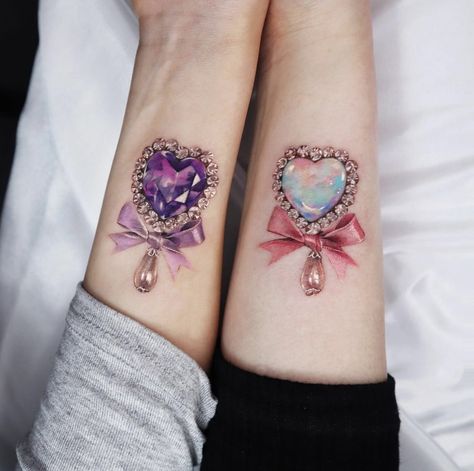 Crystal Tattoos, Gem Tattoo, Jewel Tattoo, Crystal Tattoo, Wicked Tattoos, Instagram Heart, Kawaii Tattoo, Jewelry Tattoo, 1 Tattoo