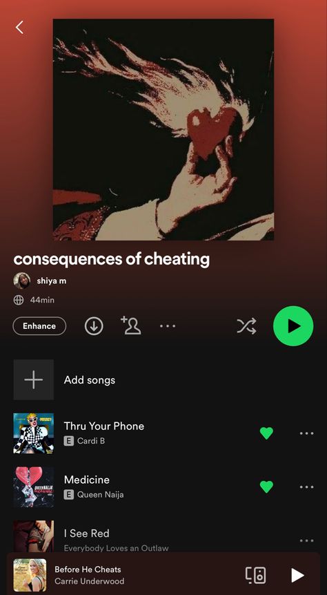 He Cheated Playlist, He Cheated On Me, Being Cheated On, He Cheated, I See Red, Cheated On, Song Playlist, Music Lyrics, New Music