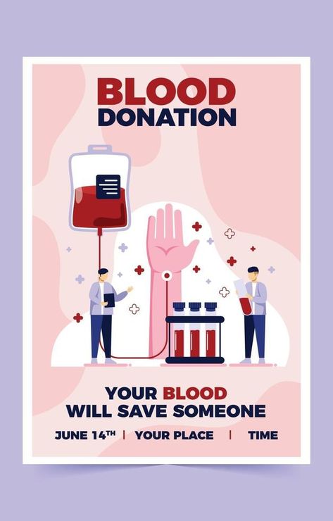 Blood Donation Poster with Two Peoples Observe about Donation Process Blood Donation Poster Creative, Donation Poster Design, Blood Donation Poster, Donation Poster, Blood Donation Posters, Poster Creative, Bird Houses Diy, Blood Donation, Creative Graphic Design