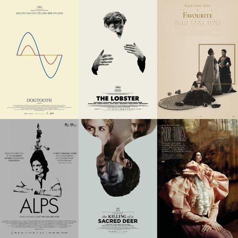 Cinematologist | All the posters created by Vasilis Marmatakis for the films of Yorgos Lanthimos: Dogtooth (2009) Alps (2011) The Lobster (2015) The Killing… | Instagram The Lobster Poster, Lobster Poster, Killing Of A Sacred Deer, Yorgos Lanthimos, Worlds Colliding, Poor Things, The Lobster, The Favourite, Short Film