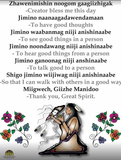 #Chippewa, #Ojibwe, #Ojibway, #Anishinaabe Native American Art Projects, Native American Medicine Wheel, Cherokee Language, Native American Language, Native Quotes, American Indian Quotes, Native American Prayers, Native American Spirituality, Indigenous Education