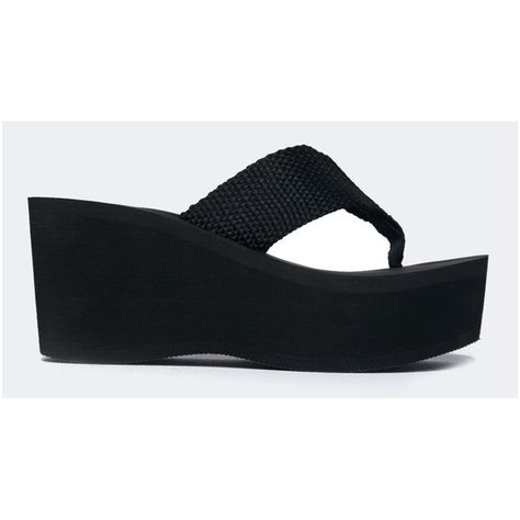 Women's J. Adams High Platform Foam Sandal - Trendy Wedge Flip Flop -... ($25) ❤ liked on Polyvore featuring shoes, sandals, flip flops, black, high heel platform sandals, wedge heel sandals, black shoes, black sandals and black flip flops Wedges Shoes Outfit, Black Wedge Flip Flops, Trendy Wedges, High Platform Shoes, Foam Sandals, Trendy Womens Shoes, Black Wedge Shoes, Heeled Flip Flops, Sandals Wedge