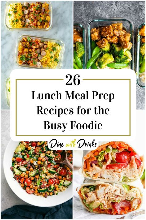 Collage of 4 lunch meal prep recipes. Delicious Wraps, Meal Prep Recipes, Colorful Salads, Prep Recipes, Lunch Meal Prep, Bundt Cakes, Amazing Ideas, Best Recipes, Us Foods