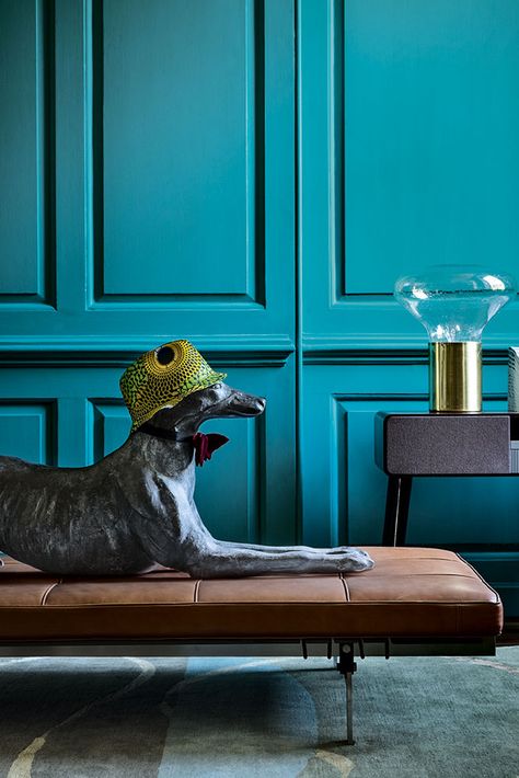 Go for Bold: How to Decorate with Teal | Livingetc Decorating With Teal, Teal Painted Walls, Teal Paint Colors, Contemporary Home Design, Teal Paint, Living Etc, Fired Earth, South Bank, Paint Can