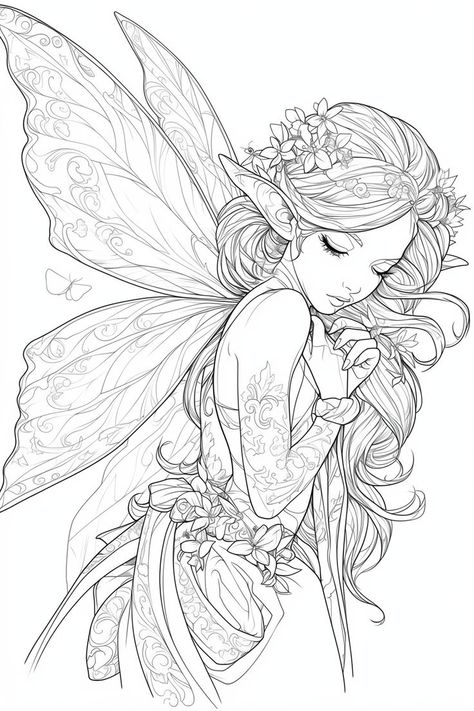 - Discover endless possibilities with our free coloring book. More on the link! Lion Tattoo Sketch, Pretty Coloring Pages, Stencil Patterns Free, Fairy Embroidery, Fairy Sketch, Fairy Coloring Book, Witch Coloring Pages, Adult Colouring Printables, Fairy Drawings