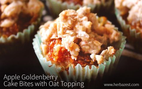 The scent of apples with cinnamon will tickle your nostrils as soon as these goldenberry apple muffins hit the oven. Make a batch today and enjoy them throughout the week! Apple Muffins Healthy, Berry Muffins, Honey Oats, Apple Muffins, Cake Bites, Healthy Apple, Berries Recipes, Vegetarian Recipes Healthy, Delicious Healthy Recipes