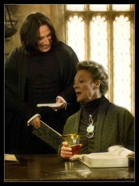 Snape And Mcgonagall, Severus Snape Art, Alan Rickman Severus Snape, Harry Potter Severus, Harry Potter Severus Snape, Harry Potter Illustrations, Severus Rogue, Snape Harry Potter, Snape Harry