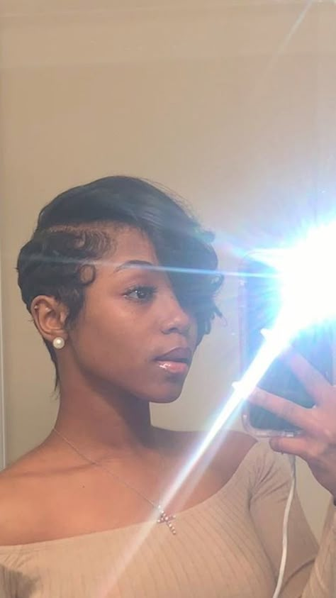 Sew In Pixie Cut, Short Hair Pixie Cuts Black Women, Finger Waves Short Hair, Short Weave Hairstyles, Short Relaxed Hairstyles, Black Hair Short, Black Hair Short Cuts, Natural Hair Short Cuts, Hair Short Cuts