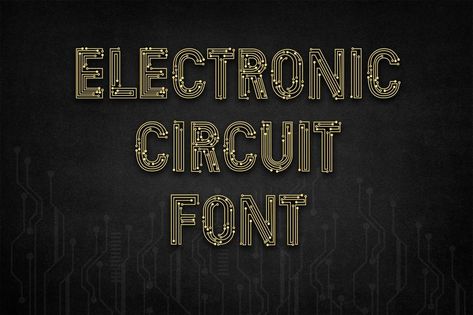 Electronic Circuit Font Electronics Fonts Printed Circuit | Etsy Electronic Font, Technology Font, E Font, Blood Font, Techno Font, Best Tattoo Fonts, Tattoo Script Fonts, School Fonts, Hand Drawn Fonts