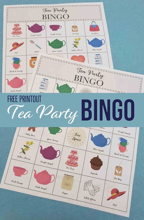 Tea Party Bingo, Tea Party Activities, Tea Party Crafts, Tea Party Games, Poetry Tea Time, Kids Tea Party, Afternoon Tea Recipes, High Tea Party, Princess Tea Party