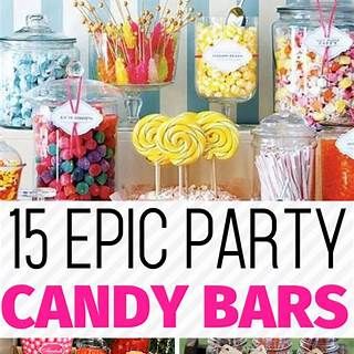 candy bar ideas - Yahoo Search Results Candy Bar Ideas For Parties, Candy Bar Ideas For Wedding, Bar Ideas For Wedding, Candy Bar Ideas, Candy Bar Party, Candy Display, Epic Party, Bar Party, Dessert Buffet