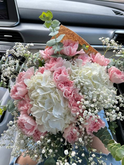 Carnations And Hydrangeas Bouquet, Carnation And Peony Bouquet, Carnation Flowers Bouquet, Hydrangea And Carnation Bouquet, Peonies And Carnations Bouquet, Carnations And Roses Bouquet, Peonies And Baby Breath Bouquet, Carnations And Baby Breath, Baby’s Breath Flowers