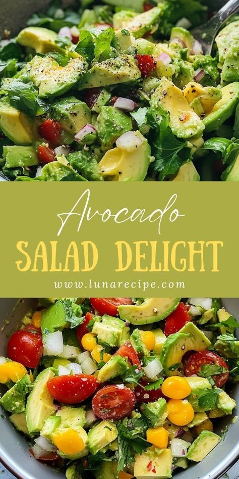 Avocado Salad is more than just a simple dish; it’s a celebration of fresh, wholesome ingredients that are both delicious and nutritious! 🥑🍅 Packed with creamy avocado, fresh veggies, and a light dressing, this salad is perfect for a healthy lunch, side dish, or light dinner. 📌 Save this pin to make a refreshing and nutritious avocado salad for your next meal! #AvocadoSalad #HealthyEats #FreshAndFlavorful #EasySalads #NutritiousMeals #WholesomeIngredients Avocado Salad Recipes Healthy, Tomato Avocado Salad Recipes, Salad Recipes Healthy, Tomato Avocado Salad, Cucumber Tomato Avocado Salad, Tomato Avocado, Avocado Salad Recipes, Lime Vinaigrette, Cucumber Tomato